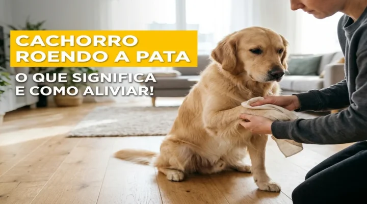Cachorro roendo a pata: o que significa e 4 passos para aliviar