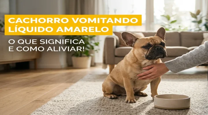Cachorro vomitando líquido amarelo: o que significa e 4 passos para aliviar