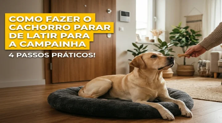 Como fazer o cachorro parar de latir para a campainha: 4 passos práticos